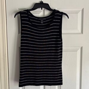 Scott Taylor Black Striped Women's Tank Top